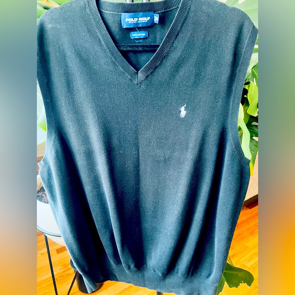 Ralph Lauren Men's Black Sweater Vest